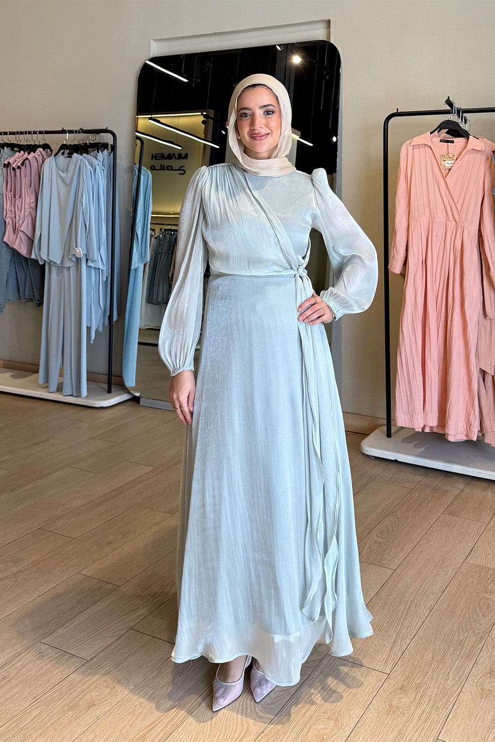 Satin Wrap Dress