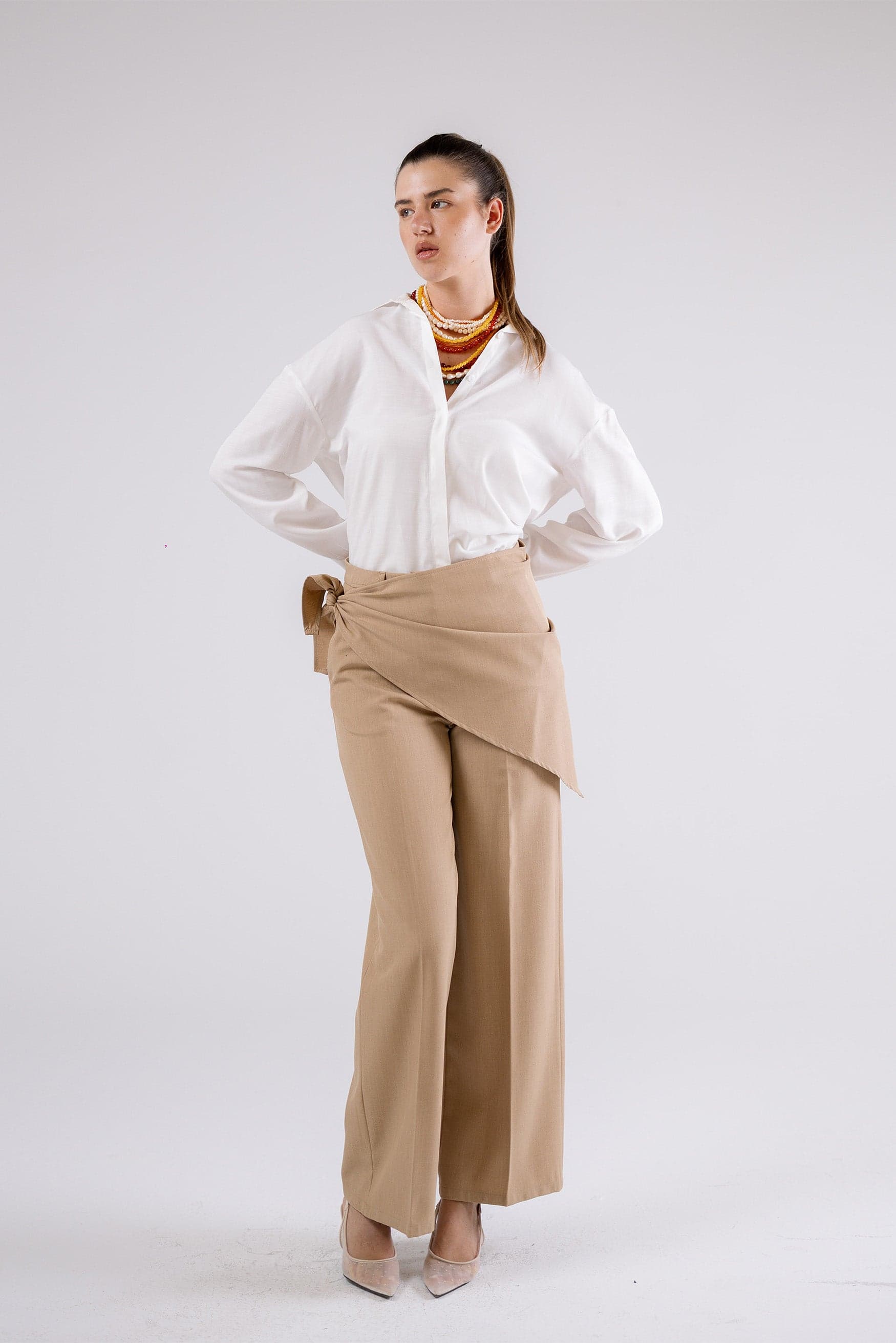Full Length Wide Leg Trousers